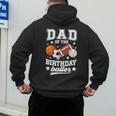 Sports Dad Of The Birthday Baller Sports Family Party Men's Hoodie Back Print