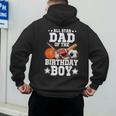 All Star Dad Of The Birthday Boy Basketball Soccer Sport Men's Hoodie Back Print