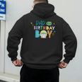 Star Wars Grogu Mandalorian Toon Dad Of The Birthday Boy Men's Hoodie Back Print