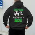 Step Dad Of The Birthday Boy Soccer Stars Outfit Men's Hoodie Back Print