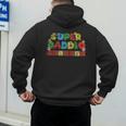 Super Daddio Retro Gamer Dad Style Men's Hoodie Back Print
