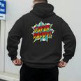 Super Daddy Comic Book Superhero Father's Day Men's Hoodie Back Print