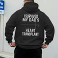 I Survived My Dad's Heart Transplant Men's Hoodie Back Print