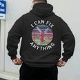 Swiss Army Knife DIY Dad Fathers Day Fix Anything Handyman Men's Hoodie Back Print