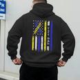 T21 Dad American Flag Down Syndrome Awareness Men's Hoodie Back Print