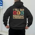 I Tell Dad Jokes Periodically Retro Papa Fathers Day Men Men's Hoodie Back Print