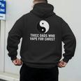 Thicc Dads Who Vape For Christ Father Day Men's Hoodie Back Print Thicc Dads Who Vape For Christ Father Day Men's Hoodie Back Print