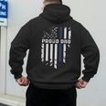 Thin Blue Line Proud Dad Police Family T-Shirt Men's Hoodie Back Print Thin Blue Line Proud Dad Police Family T-Shirt Men's Hoodie Back Print