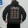 Things I Do In My Spare Time German Shepherd Dog Dad Mom Men's Hoodie Back Print