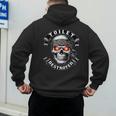 Toilet Destroyer Poop Jokes Dad Humor Poop Diarrhea Men's Hoodie Back Print