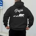Twin Dad Papa Bear Two Cubs 2 Kids Men's Hoodie Back Print