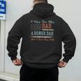 I Have Two Titles Dad & Bonus Dad I Rock Them Both Bonus Dad Men's Hoodie Back Print