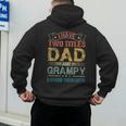 I Have Two Titles Dad And Grampy Tshirt Fathers Day Men's Hoodie Back Print