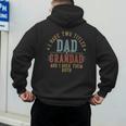 I Have Two Titles Dad And Grandad I Rock Them Both Grandad Men's Hoodie Back Print