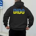 Ukrainian Dido Grandfather Dad Ukraine Flag Distressed Men's Hoodie Back Print Ukrainian Dido Grandfather Dad Ukraine Flag Distressed Men's Hoodie Back Print