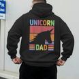 Unicorn Birthday Outfit Dad Unicorn Costume Bday Dad Unicorn Men's Hoodie Back Print