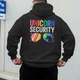 Unicorn Security Birthday Family Halloween Costume Mom Dad Men's Hoodie Back Print Unicorn Security Birthday Family Halloween Costume Mom Dad Men's Hoodie Back Print