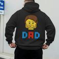 Unique Family Dad Master Builder Building Bricks Blocks Men's Hoodie Back Print