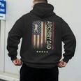 USA American Flag Archery Dad Men's Hoodie Back Print