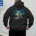 Van Gogh Starry Night Cat For Cat Lover Cat Mom And Cat Dad Men's Hoodie Back Print Van Gogh Starry Night Cat For Cat Lover Cat Mom And Cat Dad Men's Hoodie Back Print