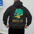 Vegetable Word Game Dad Joke Brocco-Lee Broccoli Men's Hoodie Back Print