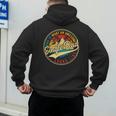 Vintage Awesome Single Dad Retro Fathers Day For Dad Grandpa Men's Hoodie Back Print