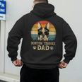 Vintage Boston Terrier Dad Dog Lovers Father's Day Tee Men's Hoodie Back Print