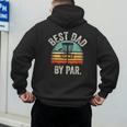 Vintage Disc Golf Dad Best Dad By Par Disk Golf Men's Hoodie Back Print