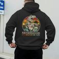 Vintage Fatherhood Is A Walk In The Park DadRex Dinosaur Men's Hoodie Back Print