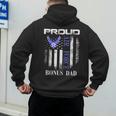 Vintage Proud Air Force Bonus Dad With American Flag Men's Hoodie Back Print