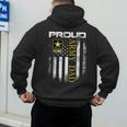 Vintage Proud Army Dad With American Flag Men's Hoodie Back Print