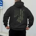 Vintage USA Camo Flag Proud Siberian Husky Dad Silhouette Men's Hoodie Back Print
