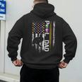 Vintage USA Flag Billiards Player Proud Pool Dad Men's Hoodie Back Print