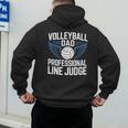 Volleyball Dad Professional Line Judge Volleyball Father Men's Hoodie Back Print