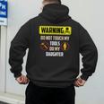 Warning Do Not Touch My Tools Or My Daughter Dad Men's Hoodie Back Print
