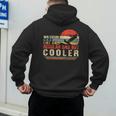 Waterski Dad Fathers Day Ski Lover Dad Water Skiing Rider Men's Hoodie Back Print