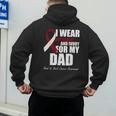 I Wear Burgundy Ivory For My Dad Oral Head Neck Cancer Men's Hoodie Back Print