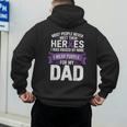I Wear Purple For My Dad Pancreatic Cancer Support Men's Hoodie Back Print