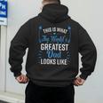 This Is What World's Greatest Dad Looks Like Father's Day Men's Hoodie Back Print