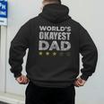 Worlds Okayest Dad Vintage Style Men's Hoodie Back Print