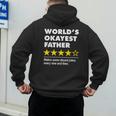 Worlds Okayest Father Dad Joke Review For Fathers Day Men's Hoodie Back Print Worlds Okayest Father Dad Joke Review For Fathers Day Men's Hoodie Back Print