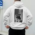 American Flag USA Patriot Boxer Dog Dad Men's Hoodie Back Print