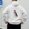 Anatomy Of A Siberian Husky Cute Dog Husky Mom Dad Men's Hoodie Back Print