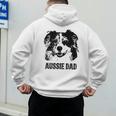 Aussie Dad Australian Shepherd Dog Dad For Men Men's Hoodie Back Print