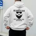 Bearded Dad Beard Humor Superhero Men's Hoodie Back Print