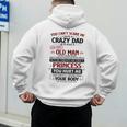 You Can’t Scare Me I Have A Crazy Dad Men's Hoodie Back Print