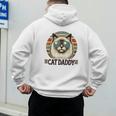 Cat Daddy Cool Ragdoll Cat Father's Day Retro Cat Dad Men's Hoodie Back Print