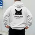 Cat Judging You Silently Cat Mom Dad Premium Tri-Blend Men's Hoodie Back Print