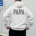 Checkered Papa Lightning Bolt Fathers Day Dad Grandpa Men's Hoodie Back Print