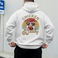 Chicken-Shirt Rooster Daddy Vintage Farmer Dad Father Men's Hoodie Back Print Chicken-Shirt Rooster Daddy Vintage Farmer Dad Father Men's Hoodie Back Print
